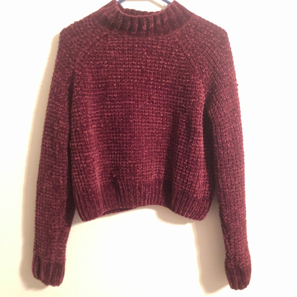 H&M divided velvet knit sweater